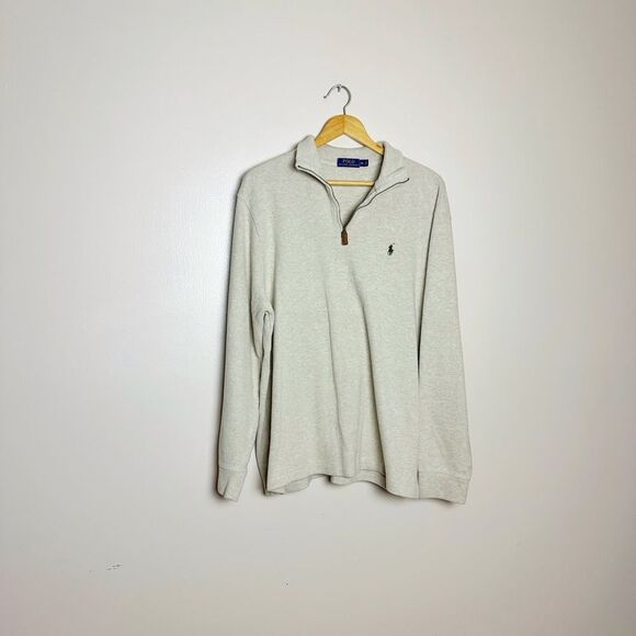 CLEARANCE! Men’s Cream Polo Ralph Lauren Sweater Size XL EUC - Picture 1 of 5